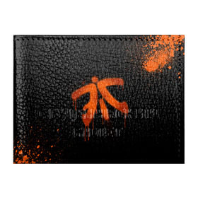 Обложка для студенческого билета с принтом cs:go - Fnatic (Black collection) в Курске, натуральная кожа | Размер: 11*8 см; Печать на всей внешней стороне | Тематика изображения на принте: 0x000000123 | cs | csgo | fnatic | кс | ксго | фнатик