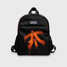 Детский рюкзак 3D с принтом cs:go - Fnatic (Black collection) в Курске, 100% полиэстер | лямки с регулируемой длиной, сверху петелька, чтобы рюкзак можно было повесить на вешалку. Основное отделение закрывается на молнию, как и внешний карман. Внутри дополнительный карман. По бокам два дополнительных кармашка | Тематика изображения на принте: 0x000000123 | cs | csgo | fnatic | кс | ксго | фнатик