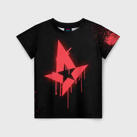 Детская футболка 3D с принтом cs:go - Astralis (Black collection) в Курске, 100% гипоаллергенный полиэфир | прямой крой, круглый вырез горловины, длина до линии бедер, чуть спущенное плечо, ткань немного тянется | 0x000000123 | astralis | cs | csgo | астралис | кс | ксго