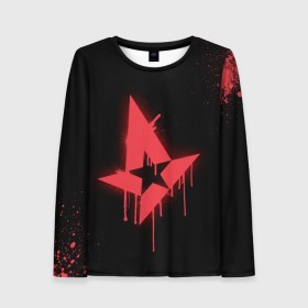 Женский лонгслив 3D с принтом cs:go - Astralis (Black collection) в Курске, 100% полиэстер | длинные рукава, круглый вырез горловины, полуприлегающий силуэт | 0x000000123 | astralis | cs | csgo | астралис | кс | ксго