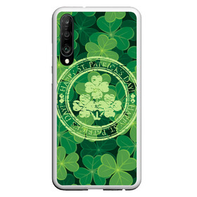 Чехол для Honor P30 с принтом Ireland Happy St Patricks Day в Курске, Силикон | Область печати: задняя сторона чехла, без боковых панелей | background | clover | four | green | happy st. patricks day | holiday | ireland | leaf | petal | plant | print | зеленый | ирландия | клевер | лепесток | лист | печать | праздник | растение | счастливого святого патрика | фон | четыре