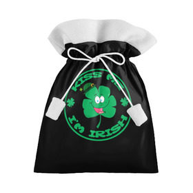 Подарочный 3D мешок с принтом Ireland, Kiss me, I`m Irish в Курске, 100% полиэстер | Размер: 29*39 см | Тематика изображения на принте: animation | background | black | clover | four | green | hat | im irish | ireland | kiss me | leaf | petal | printing | smile | анимация | зелёный | ирландец | ирландия | клевер | лепесток | листок | меня | печать | поцелуй | улыбка | фон | черный | четыр