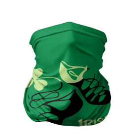 Бандана-труба 3D с принтом Ireland, Irish dance в Курске, 100% полиэстер, ткань с особыми свойствами — Activecool | плотность 150‒180 г/м2; хорошо тянется, но сохраняет форму | Тематика изображения на принте: background | black | clover | dance | green | ireland | irish | petal | soft shoes | зеленый | ирландия | ирландский | клевер | лепесток | мягкая | обувь | танец | фон | черная