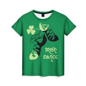 Женская футболка 3D с принтом Ireland, Irish dance в Курске, 100% полиэфир ( синтетическое хлопкоподобное полотно) | прямой крой, круглый вырез горловины, длина до линии бедер | Тематика изображения на принте: background | black | clover | dance | green | ireland | irish | petal | soft shoes | зеленый | ирландия | ирландский | клевер | лепесток | мягкая | обувь | танец | фон | черная