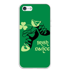 Чехол для iPhone 5/5S матовый с принтом Ireland Irish dance в Курске, Силикон | Область печати: задняя сторона чехла, без боковых панелей | Тематика изображения на принте: background | black | clover | dance | green | ireland | irish | petal | soft shoes | зеленый | ирландия | ирландский | клевер | лепесток | мягкая | обувь | танец | фон | черная