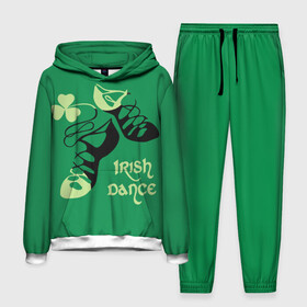 Мужской костюм 3D (с толстовкой) с принтом Ireland, Irish dance в Курске,  |  | Тематика изображения на принте: background | black | clover | dance | green | ireland | irish | petal | soft shoes | зеленый | ирландия | ирландский | клевер | лепесток | мягкая | обувь | танец | фон | черная