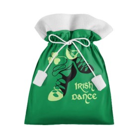 Подарочный 3D мешок с принтом Ireland, Irish dance в Курске, 100% полиэстер | Размер: 29*39 см | background | black | clover | dance | green | ireland | irish | petal | soft shoes | зеленый | ирландия | ирландский | клевер | лепесток | мягкая | обувь | танец | фон | черная