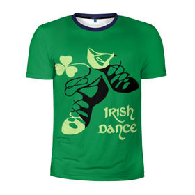 Мужская футболка 3D спортивная с принтом Ireland, Irish dance в Курске, 100% полиэстер с улучшенными характеристиками | приталенный силуэт, круглая горловина, широкие плечи, сужается к линии бедра | Тематика изображения на принте: background | black | clover | dance | green | ireland | irish | petal | soft shoes | зеленый | ирландия | ирландский | клевер | лепесток | мягкая | обувь | танец | фон | черная