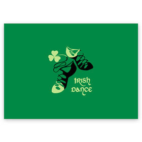 Поздравительная открытка с принтом Ireland, Irish dance в Курске, 100% бумага | плотность бумаги 280 г/м2, матовая, на обратной стороне линовка и место для марки
 | background | black | clover | dance | green | ireland | irish | petal | soft shoes | зеленый | ирландия | ирландский | клевер | лепесток | мягкая | обувь | танец | фон | черная