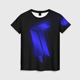 Женская футболка 3D с принтом cs:go - Titan (Black collection) в Курске, 100% полиэфир ( синтетическое хлопкоподобное полотно) | прямой крой, круглый вырез горловины, длина до линии бедер | 0x000000123 | cs | csgo | titan | кс | ксго | титан