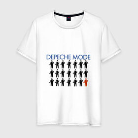 Мужская футболка хлопок с принтом Depeche Mode в Курске, 100% хлопок | прямой крой, круглый вырез горловины, длина до линии бедер, слегка спущенное плечо. | дипиш | мод | рок