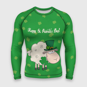 Мужской рашгард 3D с принтом Ирландия в Курске,  |  | irish | sheep | st. patricks day | зеленый | ирландец | лепрекон | оваечка | овца
