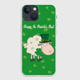 Чехол для iPhone 13 mini с принтом Ирландия в Курске,  |  | irish | sheep | st. patricks day | зеленый | ирландец | лепрекон | оваечка | овца