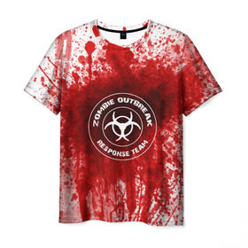 Мужская футболка 3D с принтом зомбиапокалипсис в Курске, 100% полиэфир | прямой крой, круглый вырез горловины, длина до линии бедер | the walking dead | апокалипсис | замбиапокалипсис | зомби | кровь | ходячие мертвецы