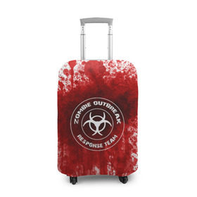 Чехол для чемодана 3D с принтом зомбиапокалипсис в Курске, 86% полиэфир, 14% спандекс | двустороннее нанесение принта, прорези для ручек и колес | the walking dead | апокалипсис | замбиапокалипсис | зомби | кровь | ходячие мертвецы