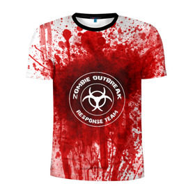 Мужская футболка 3D спортивная с принтом зомбиапокалипсис в Курске, 100% полиэстер с улучшенными характеристиками | приталенный силуэт, круглая горловина, широкие плечи, сужается к линии бедра | the walking dead | апокалипсис | замбиапокалипсис | зомби | кровь | ходячие мертвецы