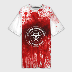 Платье-футболка 3D с принтом зомбиапокалипсис в Курске,  |  | the walking dead | апокалипсис | замбиапокалипсис | зомби | кровь | ходячие мертвецы