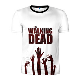 Мужская футболка 3D спортивная с принтом The Walking Dead в Курске, 100% полиэстер с улучшенными характеристиками | приталенный силуэт, круглая горловина, широкие плечи, сужается к линии бедра | 