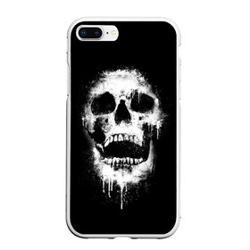 Чехол для iPhone 7Plus/8 Plus матовый с принтом Evil Skull в Курске, Силикон | Область печати: задняя сторона чехла, без боковых панелей | bone | dark | death | evil | hipster | skelet | skull | кости | скелет | темнота | хипстер | череп