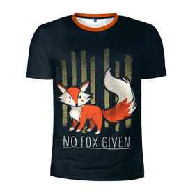 Мужская футболка 3D спортивная с принтом No Fox Given в Курске, 100% полиэстер с улучшенными характеристиками | приталенный силуэт, круглая горловина, широкие плечи, сужается к линии бедра | animal | beast | fox | heart | love | orange | животное | зверь | лис | лиса | личиска | любовь | рыжая | сердце