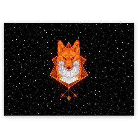 Поздравительная открытка с принтом Огненный лис в Курске, 100% бумага | плотность бумаги 280 г/м2, матовая, на обратной стороне линовка и место для марки
 | animal | beast | fox | heart | love | orange | животное | зверь | лис | лиса | личиска | любовь | огонь | пламя | рыжая | сердце