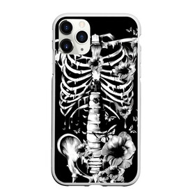 Чехол для iPhone 11 Pro матовый с принтом Floral Skeleton в Курске, Силикон |  | art | bone | dark | death | fashion | flower | hipster | skelet | skull | арт | грудь | кости | мода | ребра | скелет | стиль | темный | хипстер | цвет | череп