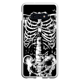 Чехол для Samsung S10E с принтом Floral Skeleton в Курске, Силикон | Область печати: задняя сторона чехла, без боковых панелей | art | bone | dark | death | fashion | flower | hipster | skelet | skull | арт | грудь | кости | мода | ребра | скелет | стиль | темный | хипстер | цвет | череп