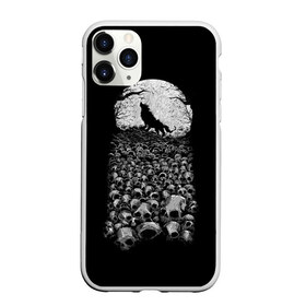 Чехол для iPhone 11 Pro матовый с принтом Лунный охотник в Курске, Силикон |  | animal | beast | bone | lunar | moon | nature | planet | rage | roar | skull | space | wolf | волк | животное | зверь | космос | кости | луна | лунный | планета | рык | череп | ярость