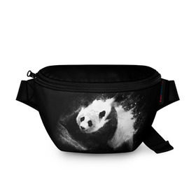 Поясная сумка 3D с принтом Молочная панда в Курске, 100% полиэстер | плотная ткань, ремень с регулируемой длиной, внутри несколько карманов для мелочей, основное отделение и карман с обратной стороны сумки застегиваются на молнию | animal | bear | beast | milk | nature | panda | животное | зверь | медведь | молоко | панда | природа