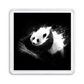 Магнит 55*55 с принтом Молочная панда в Курске, Пластик | Размер: 65*65 мм; Размер печати: 55*55 мм | animal | bear | beast | milk | nature | panda | животное | зверь | медведь | молоко | панда | природа