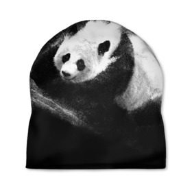 Шапка 3D с принтом Молочная панда в Курске, 100% полиэстер | универсальный размер, печать по всей поверхности изделия | animal | bear | beast | milk | nature | panda | животное | зверь | медведь | молоко | панда | природа