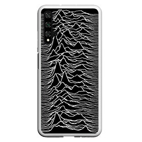 Чехол для Honor 20 с принтом Joy Division Unknown Pleasures в Курске, Силикон | Область печати: задняя сторона чехла, без боковых панелей | Тематика изображения на принте: joy division | альбом | волны | горы | линии | обложка | панк | рок