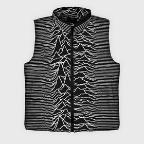 Мужской жилет утепленный 3D с принтом Joy Division. Unknown Pleasures в Курске,  |  | joy division | альбом | волны | горы | линии | обложка | панк | рок