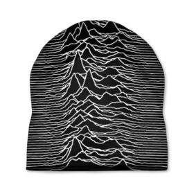 Шапка 3D с принтом Joy Division. Unknown Pleasures в Курске, 100% полиэстер | универсальный размер, печать по всей поверхности изделия | Тематика изображения на принте: joy division | альбом | волны | горы | линии | обложка | панк | рок