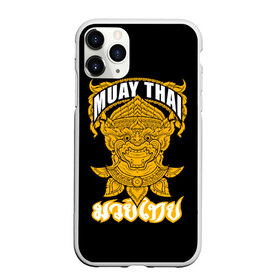 Чехол для iPhone 11 Pro матовый с принтом Muay Thai Fighter в Курске, Силикон |  | boxing | combat | fight | fighter | kickboxing | muay thai | wrestling | боец | бой | бокс | боксер | драка | кикбоксинг | май тай