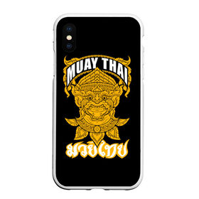 Чехол для iPhone XS Max матовый с принтом Muay Thai Fighter в Курске, Силикон | Область печати: задняя сторона чехла, без боковых панелей | boxing | combat | fight | fighter | kickboxing | muay thai | wrestling | боец | бой | бокс | боксер | драка | кикбоксинг | май тай