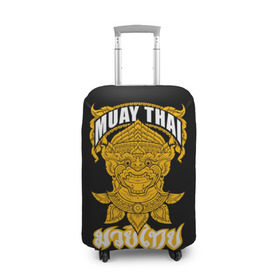Чехол для чемодана 3D с принтом Muay Thai Fighter в Курске, 86% полиэфир, 14% спандекс | двустороннее нанесение принта, прорези для ручек и колес | boxing | combat | fight | fighter | kickboxing | muay thai | wrestling | боец | бой | бокс | боксер | драка | кикбоксинг | май тай
