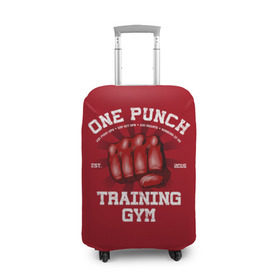 Чехол для чемодана 3D с принтом One Punch Gym в Курске, 86% полиэфир, 14% спандекс | двустороннее нанесение принта, прорези для ручек и колес | boxing | combat | fight | fighter | kickboxing | muay thai | wrestling | боец | бой | бокс | боксер | драка | кикбоксинг | май тай