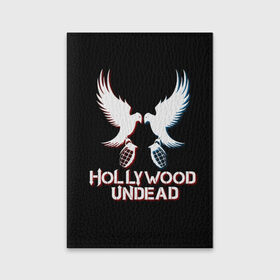Обложка для паспорта матовая кожа с принтом Hollywood Undead в Курске, натуральная матовая кожа | размер 19,3 х 13,7 см; прозрачные пластиковые крепления | Тематика изображения на принте: hollywood undead