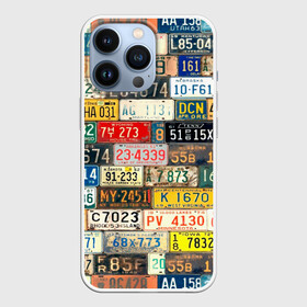 Чехол для iPhone 13 Pro с принтом Автомобильные номера мира в Курске,  |  | art | collage | country | number | retro | road | world | автомобильные | искусство | коллаж | мир | номера | ретро | страны