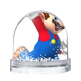 Снежный шар с принтом Super Mario в Курске, Пластик | Изображение внутри шара печатается на глянцевой фотобумаге с двух сторон | nintendo | марио | нинтендо