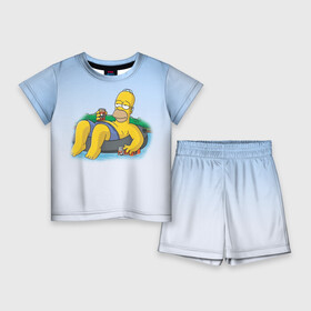 Детский костюм с шортами 3D с принтом симпсоны в Курске,  |  | homer | simpsons | гомер | симпсоны