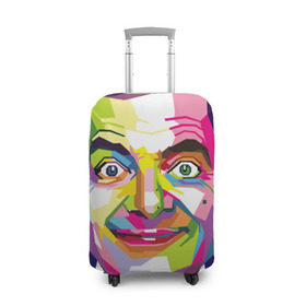 Чехол для чемодана 3D с принтом Роуэн Аткинсон в Курске, 86% полиэфир, 14% спандекс | двустороннее нанесение принта, прорези для ручек и колес | an englishman | bean | bright | color | comedian | look | mr | paint | pop   art | portrait | rowan atkinson | англичанин | бин | взгляд | комик | краски | мистер | поп   арт | портрет | роуэн аткинсон | цвета | яркие