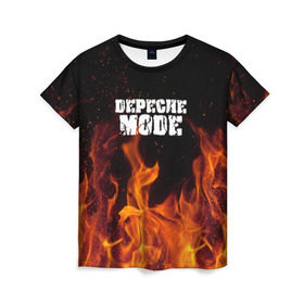 Женская футболка 3D с принтом Depeche Mode в Курске, 100% полиэфир ( синтетическое хлопкоподобное полотно) | прямой крой, круглый вырез горловины, длина до линии бедер | дипиш | мод | музыка | рок