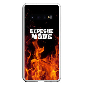 Чехол для Samsung Galaxy S10 с принтом Depeche Mode в Курске, Силикон | Область печати: задняя сторона чехла, без боковых панелей | Тематика изображения на принте: дипиш | мод | музыка | рок