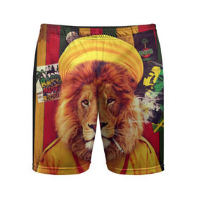 Мужские шорты 3D спортивные с принтом Ямайка лев в Курске,  |  | jamaica | lion