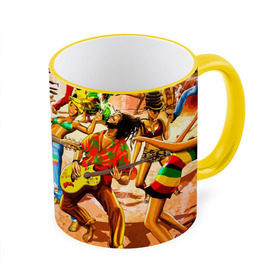 Кружка 3D с принтом Ямайка, Боб Марли в Курске, керамика | ёмкость 330 мл | Тематика изображения на принте: reggae bob marley | праздник | регги | танцы