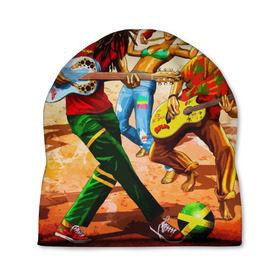 Шапка 3D с принтом Ямайка, Боб Марли в Курске, 100% полиэстер | универсальный размер, печать по всей поверхности изделия | reggae bob marley | праздник | регги | танцы