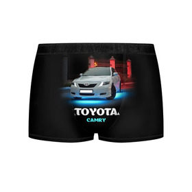 Мужские трусы 3D с принтом Toyota Camry в Курске, 50% хлопок, 50% полиэстер | классическая посадка, на поясе мягкая тканевая резинка | camry | toyota | авто. автомобиль | камри | машина | тачка | тойота