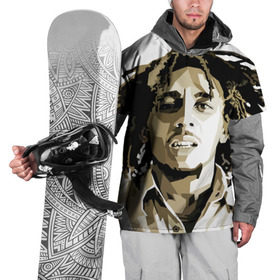 Накидка на куртку 3D с принтом Ямайка, Боб Марли в Курске, 100% полиэстер |  | bob marley | reggae